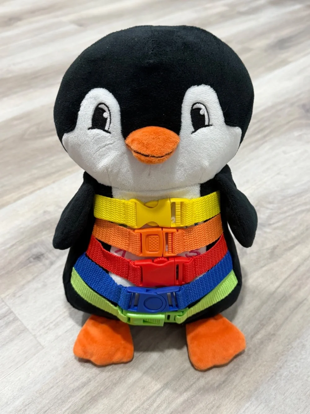 Buckle Toys Blizzard Penguin Montessori Activity Plush Buckle Learning Toy